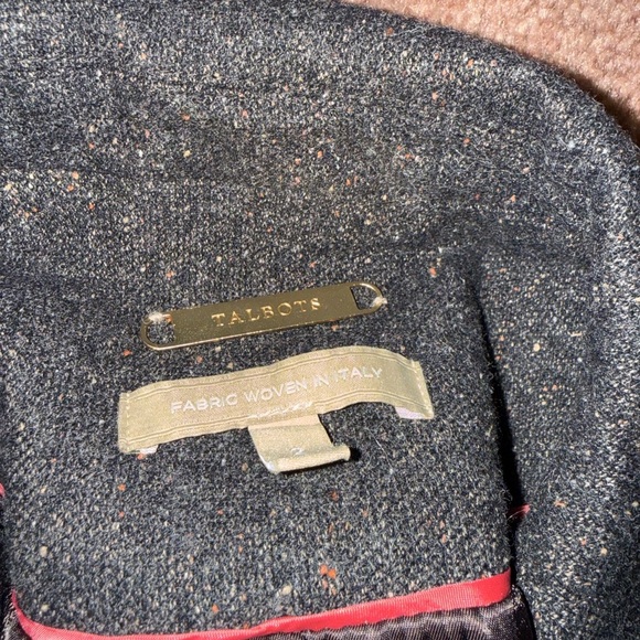 Talbots Dark Brown Gray Tweed Jacket with Colorful Speckles - Picture 2 of 3